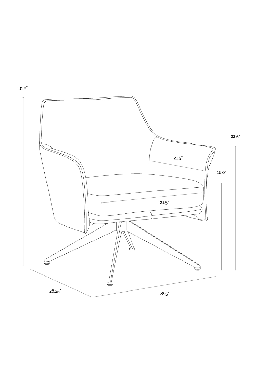   Modern European furniture - Swivel Leather Lounge Chair - www.oroa.com | Oroa.com