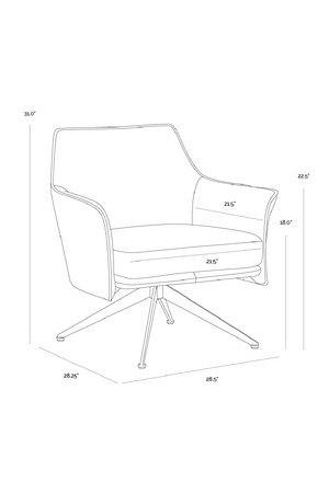   Modern European furniture - Swivel Leather Lounge Chair - www.oroa.com | Oroa.com