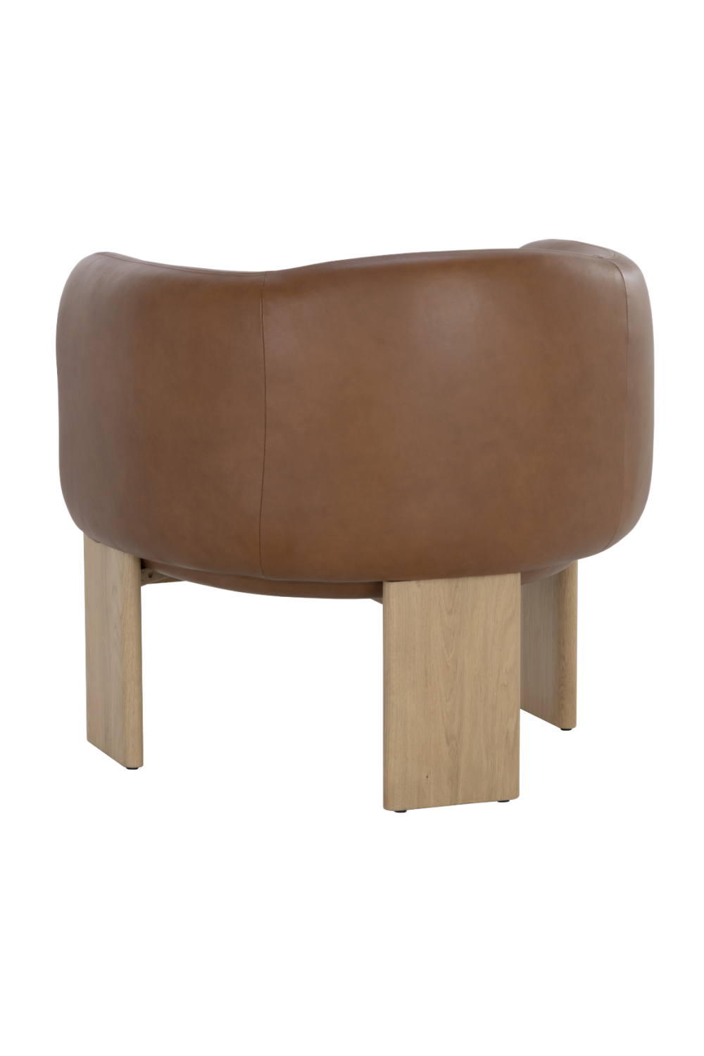   Modern European furniture - Brown Leather Curved Lounge Chair - www.oroa.com | Oroa.com