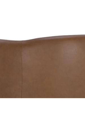   Modern European furniture - Brown Leather Curved Lounge Chair - www.oroa.com | Oroa.com