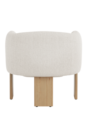   Modern European furniture - Cream Fabric Curved Lounge Chair - www.oroa.com | Oroa.com