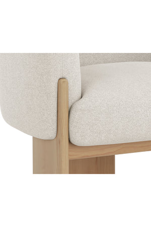   Modern European furniture - Cream Fabric Curved Lounge Chair - www.oroa.com | Oroa.com