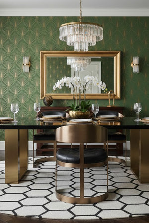   Modern European furniture - Antique Brass Framed Dining Chair - www.oroa.com | Oroa.com