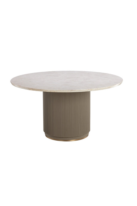   Modern European furniture - Taupe Leather Look Dining Table  - www.oroa.com | Oroa.com