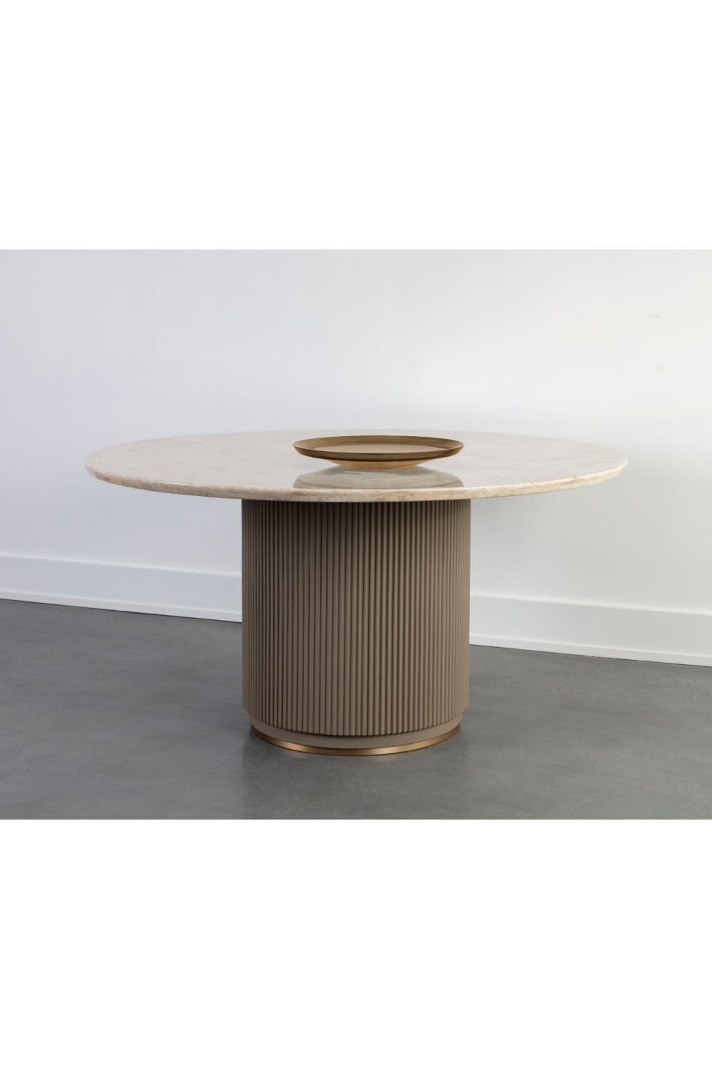   Modern European furniture - Taupe Leather Look Dining Table  - www.oroa.com | Oroa.com