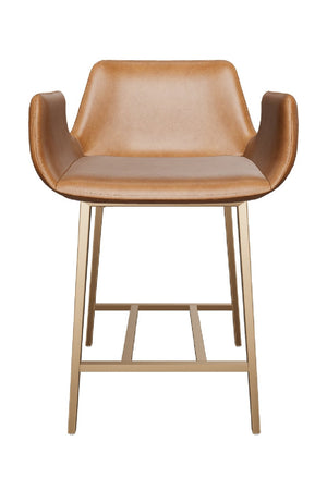   Modern European furniture - Leather-Look Channeled Arm Counter Stool - www.oroa.com | Oroa.com