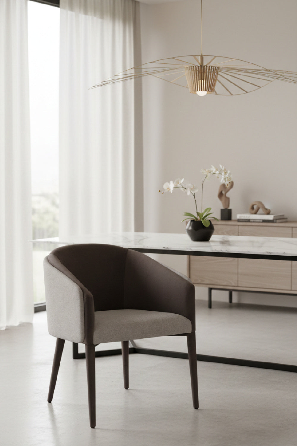   Modern European furniture - Gray Barrel-Back Dining Chair - www.oroa.com | Oroa.com