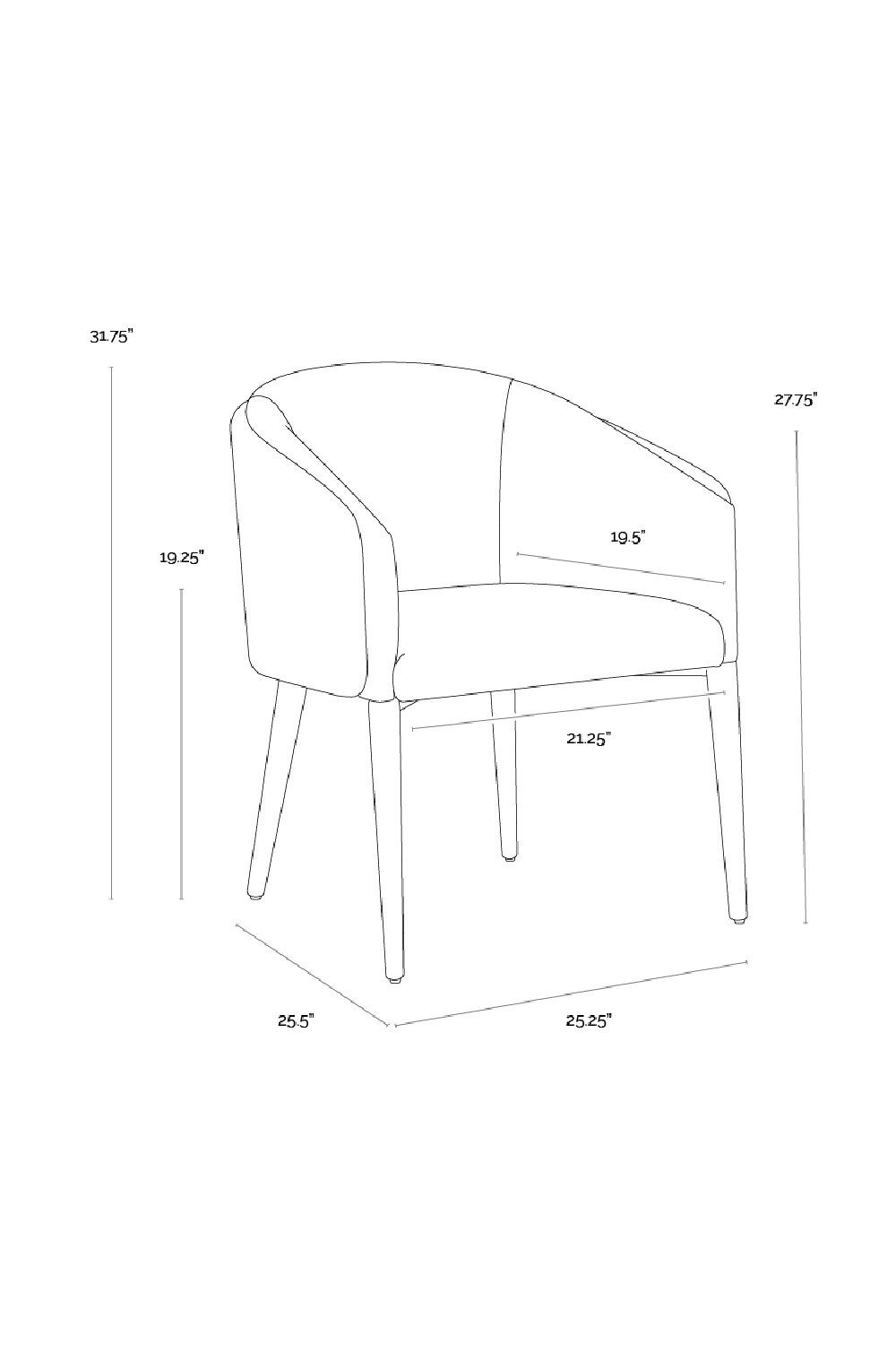   Modern European furniture - Gray Barrel-Back Dining Chair - www.oroa.com | Oroa.com