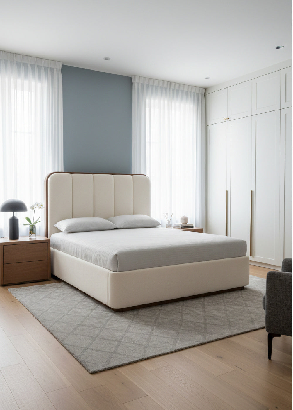   Modern European furniture - Channel Tufted Bed - www.oroa.com | Oroa.com