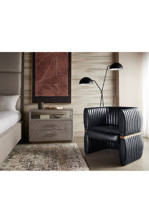   Modern European furniture - Leather Channeled Lounge Chair - www.oroa.com | Oroa.com