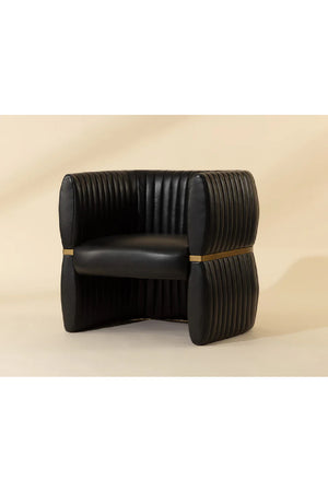   Modern European furniture - Leather Channeled Lounge Chair - www.oroa.com | Oroa.com