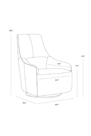   Modern European furniture - High Back Leather Swivel Chair - www.oroa.com | Oroa.com