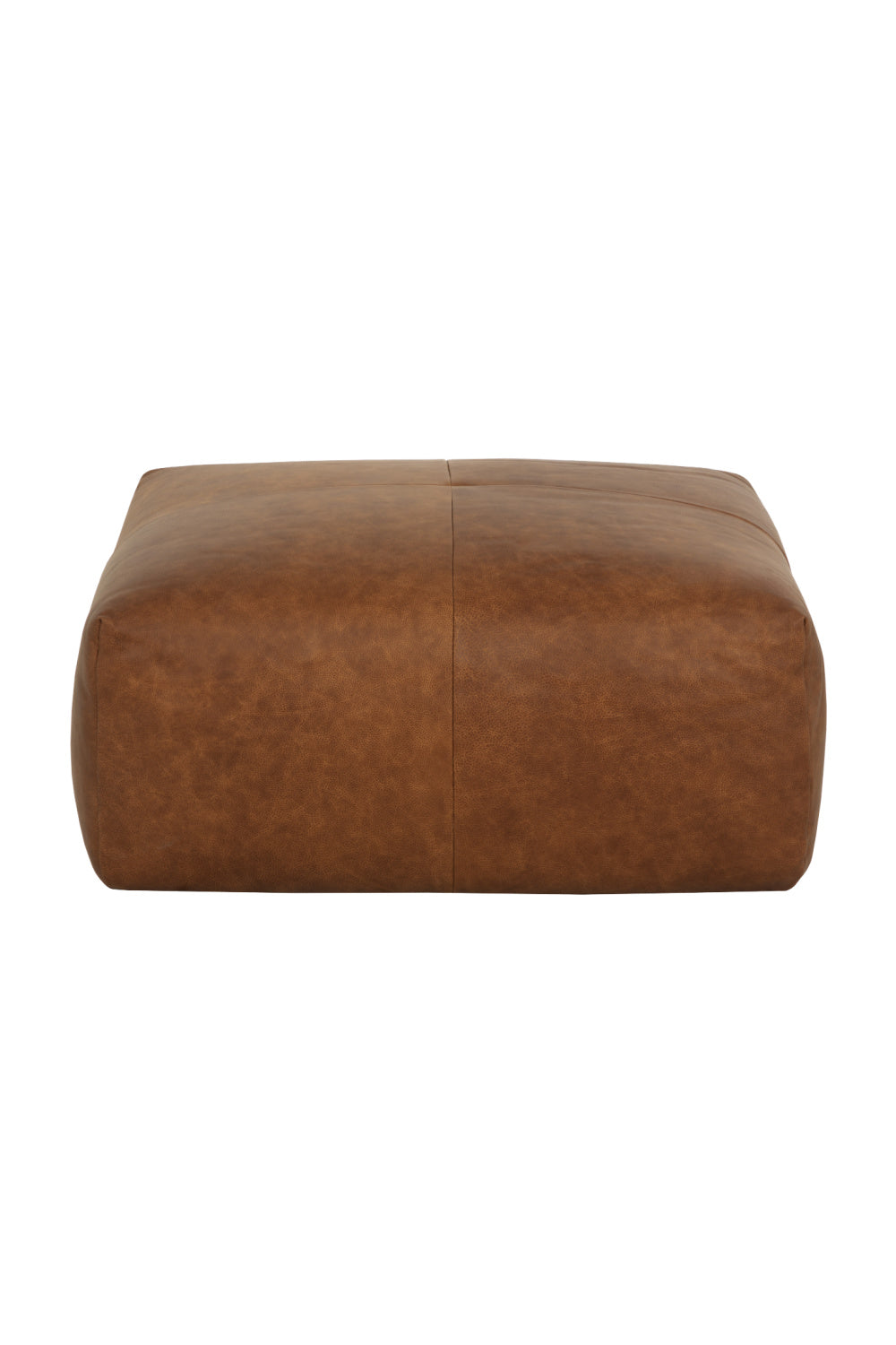   Modern European furniture - Brown Leather Square Ottoman - www.oroa.com | Oroa.com