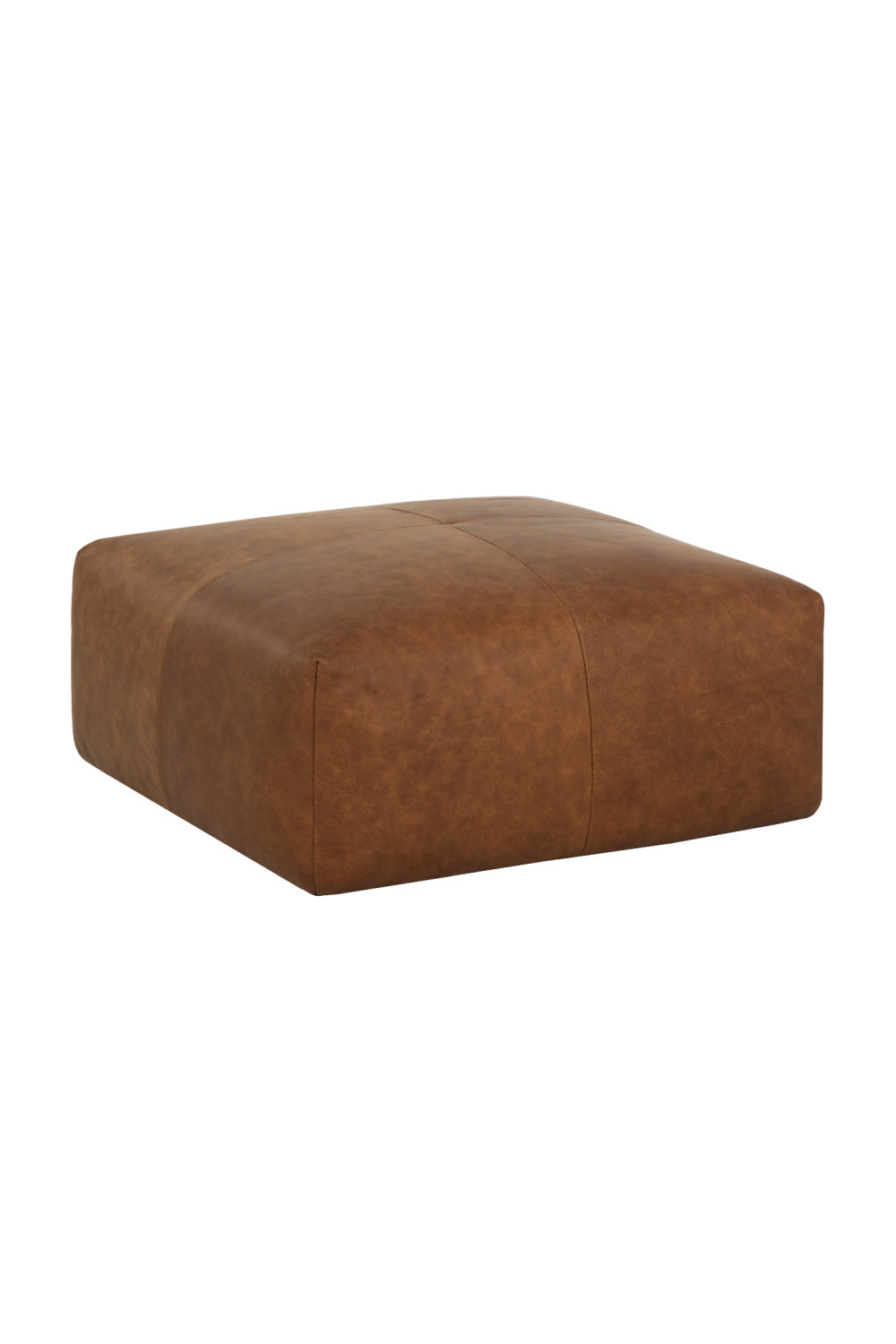   Modern European furniture - Brown Leather Square Ottoman - www.oroa.com | Oroa.com