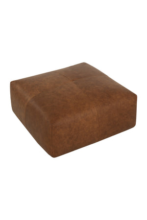   Modern European furniture - Brown Leather Square Ottoman - www.oroa.com | Oroa.com