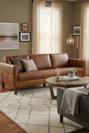   Modern European furniture - Brown Italian Leather Sofa - www.oroa.com | Oroa.com