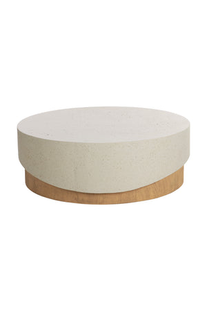   Modern European furniture - Cream Concrete Indoor/Outdoor Coffee Table - www.oroa.com | Oroa.com