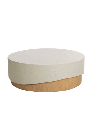   Modern European furniture - Cream Concrete Indoor/Outdoor Coffee Table - www.oroa.com | Oroa.com