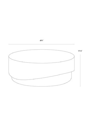   Modern European furniture - Cream Concrete Indoor/Outdoor Coffee Table - www.oroa.com | Oroa.com