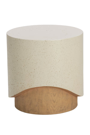   Modern European furniture - Cream Cylindrical Indoor/Outdoor End Table - www.oroa.com | Oroa.com