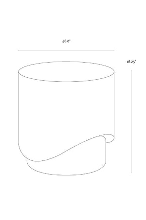   Modern European furniture - Cream Cylindrical Indoor/Outdoor End Table - www.oroa.com | Oroa.com