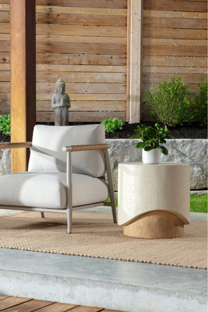   Modern European furniture - Cream Cylindrical Indoor/Outdoor End Table - www.oroa.com | Oroa.com