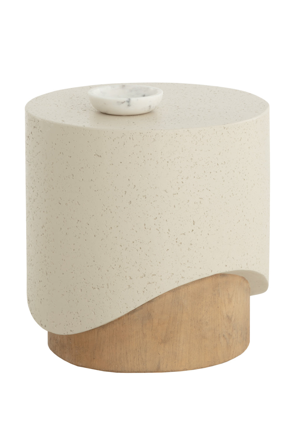   Modern European furniture - Cream Cylindrical Indoor/Outdoor End Table - www.oroa.com | Oroa.com