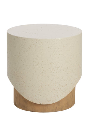   Modern European furniture - Cream Cylindrical Indoor/Outdoor End Table - www.oroa.com | Oroa.com