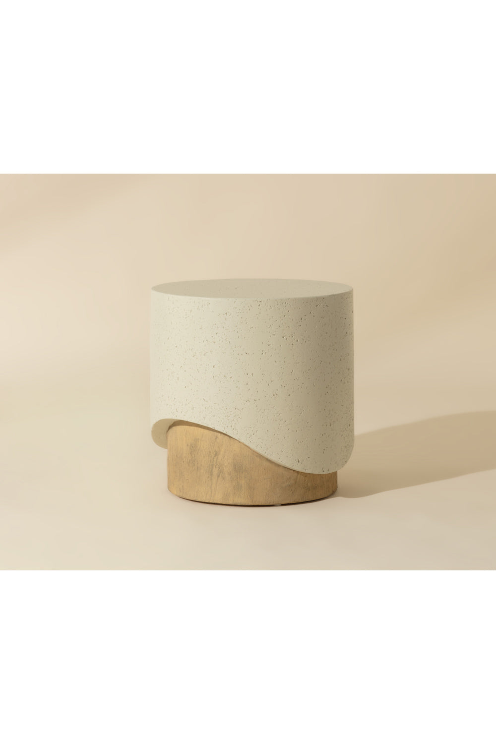   Modern European furniture - Cream Cylindrical Indoor/Outdoor End Table - www.oroa.com | Oroa.com