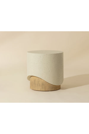   Modern European furniture - Cream Cylindrical Indoor/Outdoor End Table - www.oroa.com | Oroa.com