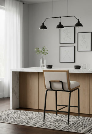   Modern European furniture - White Muslin Counter Stool - www.oroa.com | Oroa.com