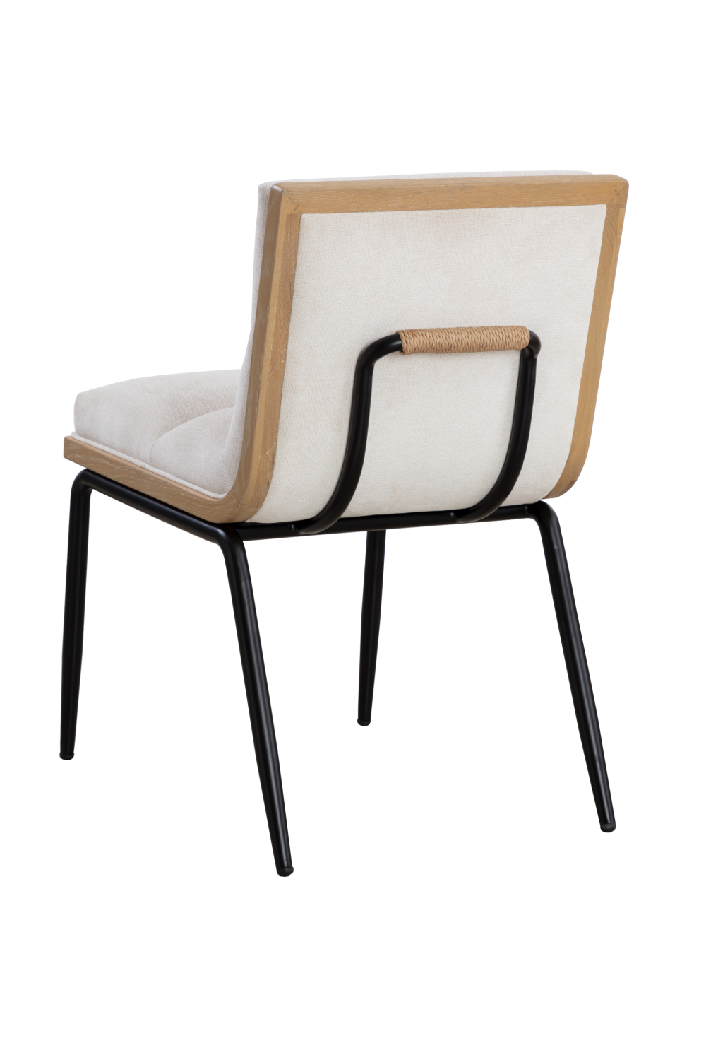   Modern European furniture - Channeled White Muslin Dining Chairs (2) - www.oroa.com | Oroa.com