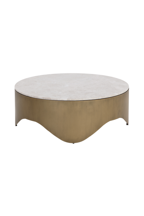   Modern European furniture - Wavy Antique Brass Coffee Table - www.oroa.com | Oroa.com