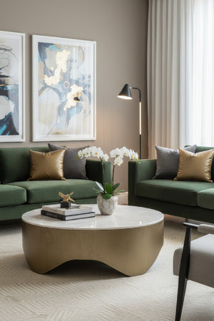   Modern European furniture - Wavy Antique Brass Coffee Table - www.oroa.com | Oroa.com