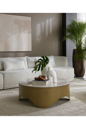   Modern European furniture - Wavy Antique Brass Coffee Table - www.oroa.com | Oroa.com