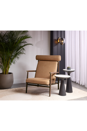   Modern European furniture - Oak Framed Leather Lounge Chair - www.oroa.com | Oroa.com