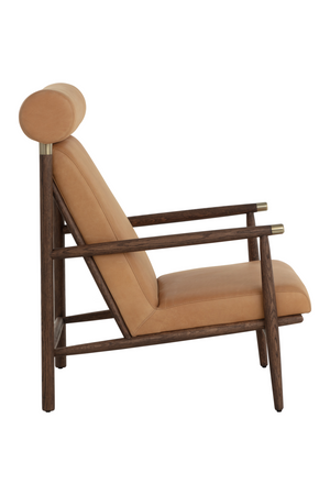   Modern European furniture - Oak Framed Leather Lounge Chair - www.oroa.com | Oroa.com