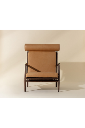   Modern European furniture - Oak Framed Leather Lounge Chair - www.oroa.com | Oroa.com