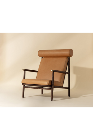   Modern European furniture - Oak Framed Leather Lounge Chair - www.oroa.com | Oroa.com