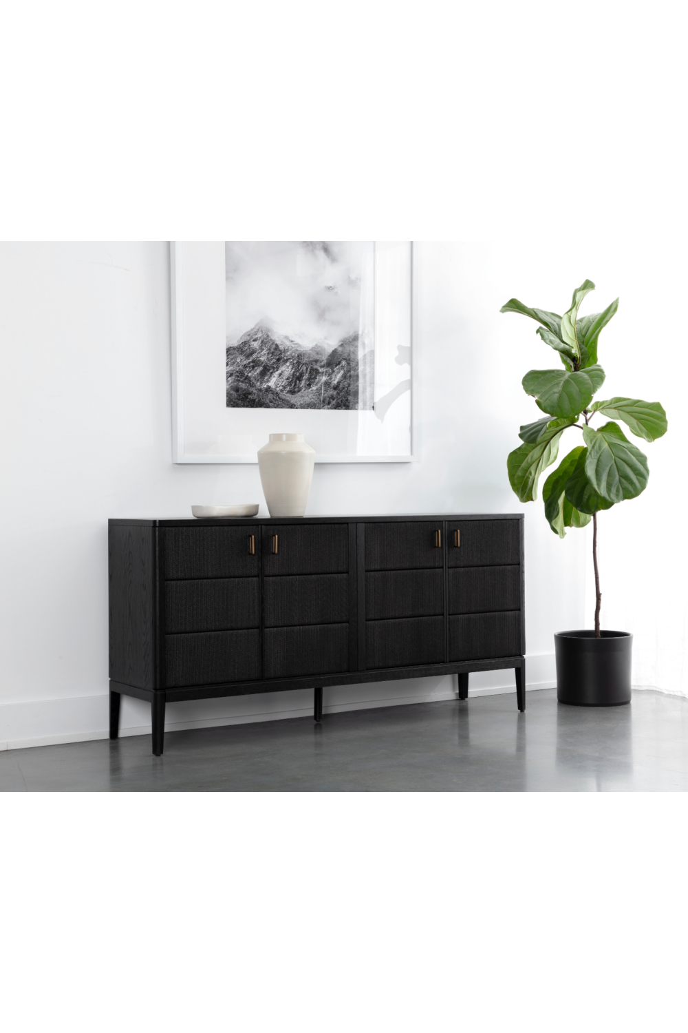   Modern European furniture - 4-Door Black Sideboard - www.oroa.com | Oroa.com