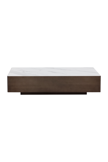   Modern European furniture - Bronze Framed Ceramic Coffee Table - www.oroa.com | Oroa.com