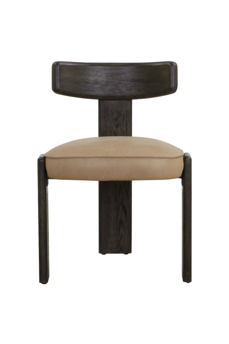   Modern European furniture - Oak Leather Dining Chairs (2) - www.oroa.com | Oroa.com