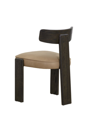   Modern European furniture - Oak Leather Dining Chairs (2) - www.oroa.com | Oroa.com