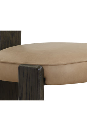   Modern European furniture - Oak Leather Dining Chairs (2) - www.oroa.com | Oroa.com