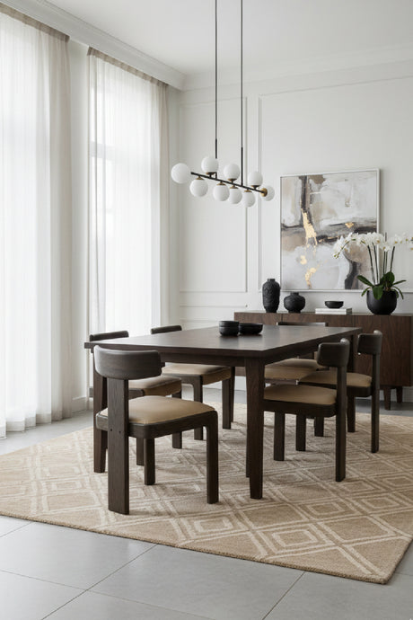   Modern European furniture - Oak Leather Dining Chairs (2) - www.oroa.com | Oroa.com
