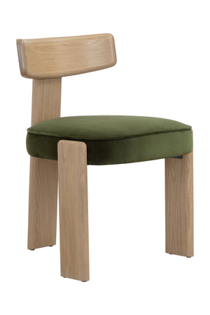  Modern European furniture - Oak Framed 3-Legged Dining Chairs (2) - www.oroa.com | Oroa.com
