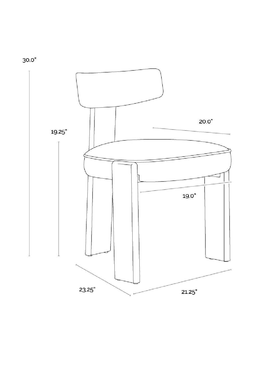   Modern European furniture - Oak Framed 3-Legged Dining Chairs (2) - www.oroa.com | Oroa.com