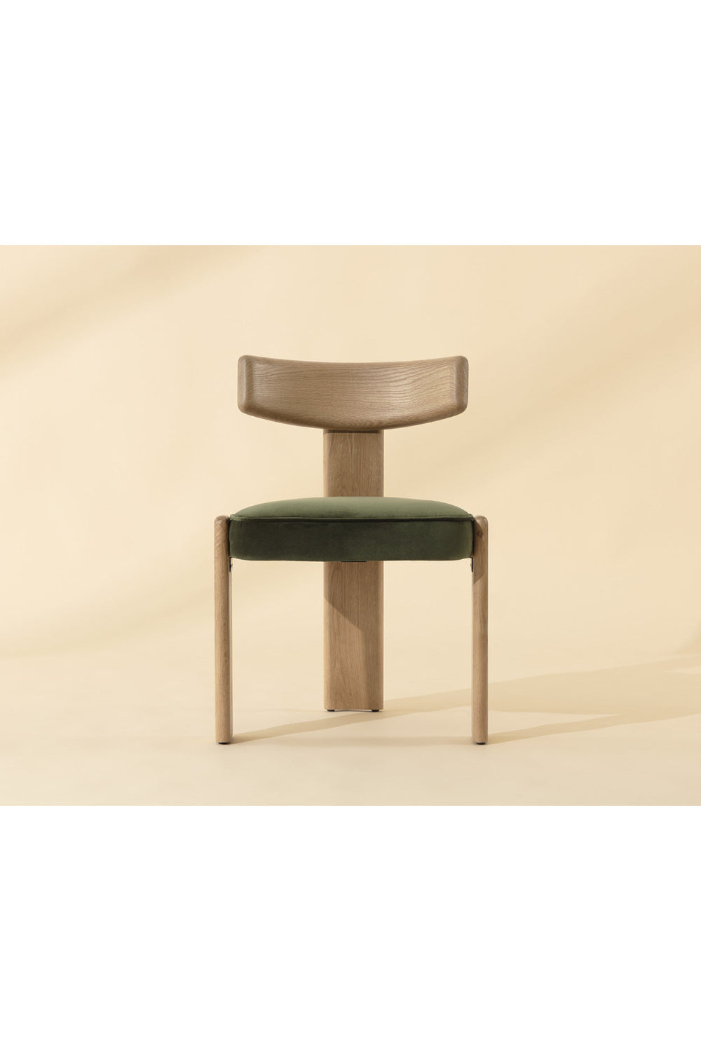   Modern European furniture - Oak Framed 3-Legged Dining Chairs (2) - www.oroa.com | Oroa.com