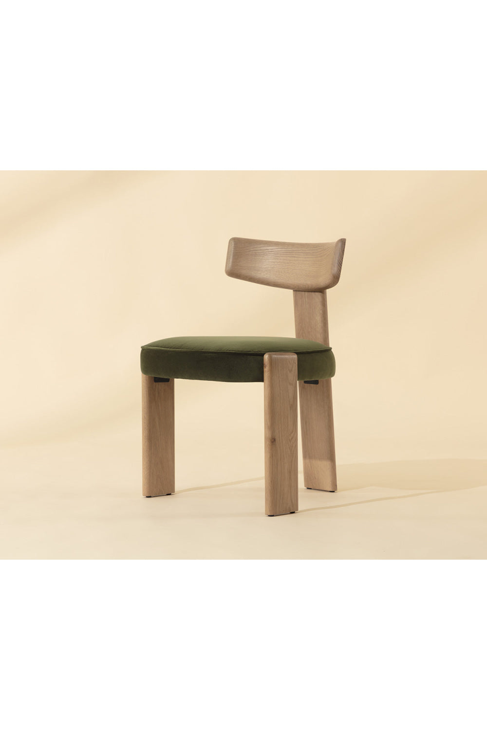   Modern European furniture - Oak Framed 3-Legged Dining Chairs (2) - www.oroa.com | Oroa.com