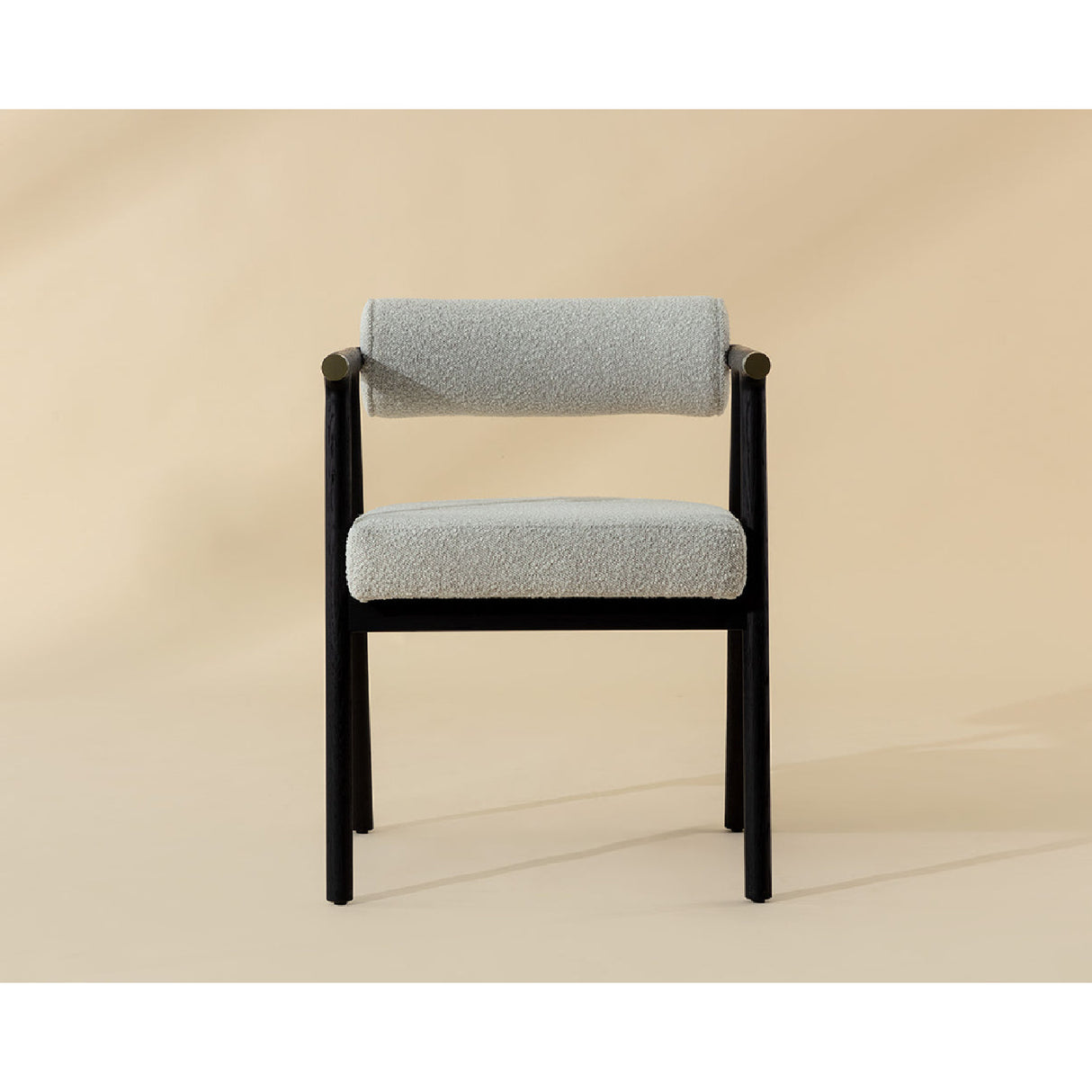   Modern European furniture - White Boucle Dining Armchair - www.oroa.com | Oroa.com